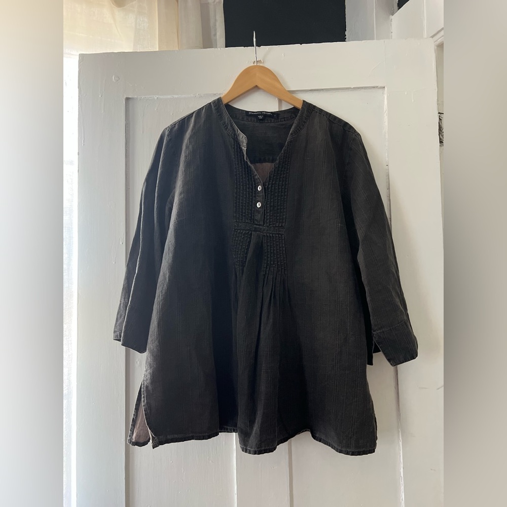 Gudrun Sjoden 3/4 Sleeve Dark Grey Blouse